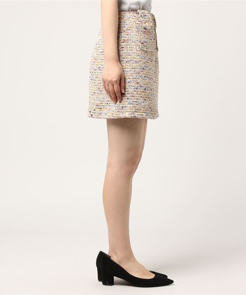 REDYAZEL(レディアゼル)の「ツイードポケット台形ミニスカート(スカート・レディース・ブルー/ネイビー/ピンク・MEDIUM/SMALL)」の5枚目の写真