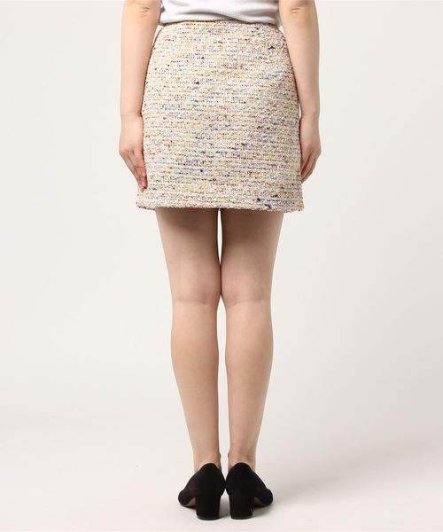 REDYAZEL(レディアゼル)の「ツイードポケット台形ミニスカート(スカート・レディース・ブルー/ネイビー/ピンク・MEDIUM/SMALL)」の4枚目の写真