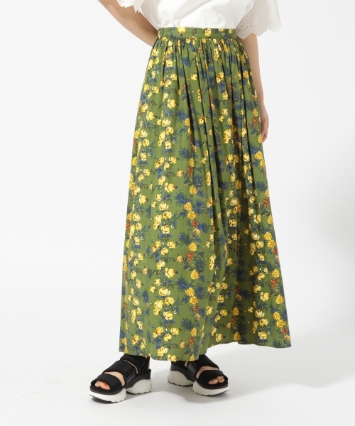 LOWRYS FARM（ローリーズファーム）の「レインスプーナー／マキシスカート　785282（スカート・レディース・ブラック/グリーン/レッド・FREE）」の3枚目の写真