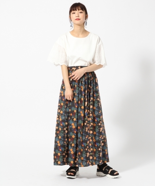 LOWRYS FARM（ローリーズファーム）の「レインスプーナー／マキシスカート　785282（スカート・レディース・ブラック/グリーン/レッド・FREE）」の11枚目の写真