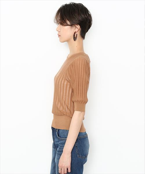 ADAM ET ROPE'(アダムエロペ)の「ウエストマークニットプリーツプルオーバー(ニット/セーター・レディース・ブラック/キャメル・FREE)」の8枚目の写真