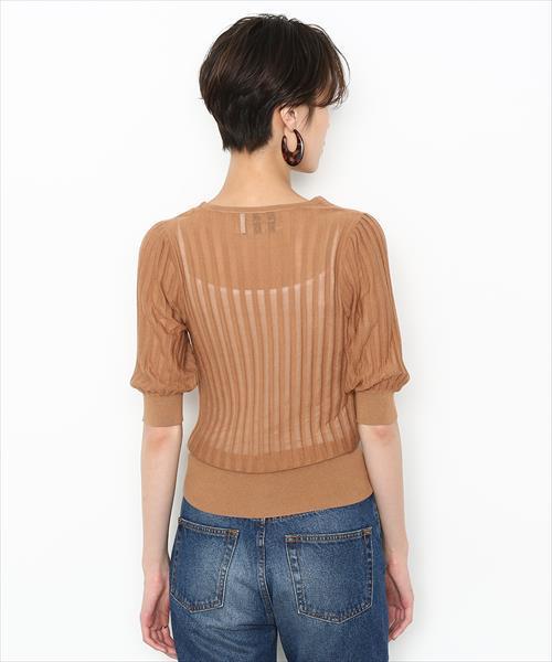 ADAM ET ROPE'(アダムエロペ)の「ウエストマークニットプリーツプルオーバー(ニット/セーター・レディース・ブラック/キャメル・FREE)」の9枚目の写真