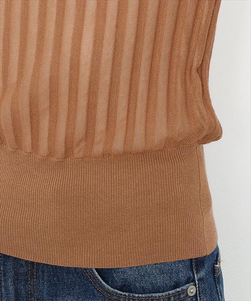 ADAM ET ROPE'(アダムエロペ)の「ウエストマークニットプリーツプルオーバー(ニット/セーター・レディース・ブラック/キャメル・FREE)」の12枚目の写真