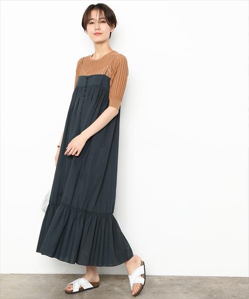 ADAM ET ROPE'(アダムエロペ)の「ウエストマークニットプリーツプルオーバー(ニット/セーター・レディース・ブラック/キャメル・FREE)」の16枚目の写真