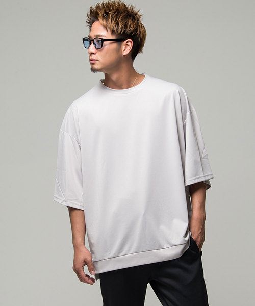 Vicci(ビッチ)の「『vicci/ヴィッチ』ビッグシルエットクルーネック5分袖Tシャツ(Tシャツ/カットソー・メンズ・ブラック/パープル/グレー/ミント/ワイン/テラコッタ・M/L)」の3枚目の写真