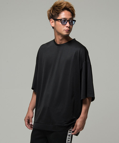 Vicci(ビッチ)の「『vicci/ヴィッチ』ビッグシルエットクルーネック5分袖Tシャツ(Tシャツ/カットソー・メンズ・ブラック/パープル/グレー/ミント/ワイン/テラコッタ・M/L)」の2枚目の写真