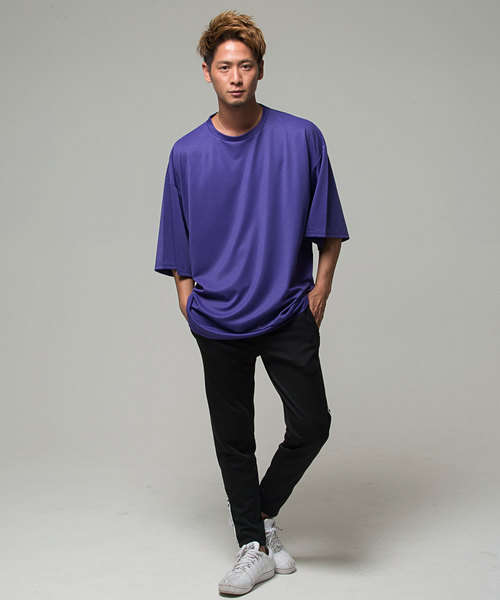 Vicci(ビッチ)の「『vicci/ヴィッチ』ビッグシルエットクルーネック5分袖Tシャツ(Tシャツ/カットソー・メンズ・ブラック/パープル/グレー/ミント/ワイン/テラコッタ・M/L)」の11枚目の写真