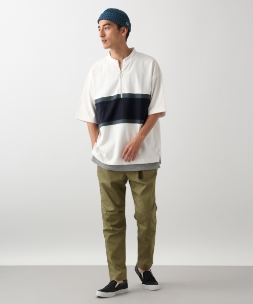 RAGEBLUE(レイジブルー)の「ハーフZIPスタンドTシャツ/803719(Tシャツ/カットソー・メンズ・ブラック/ベージュ/ホワイト/ネイビー・MEDIUM/LARGE/SMALL)」の14枚目の写真