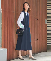 UNITED ARROWS レザージャンパースカート UNITED ARROWS（ユナイテッドアローズ）の「UWFM フェイクレザー