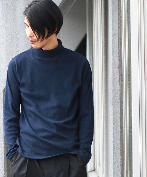 Confirm(コンファーム)の「Confirm / コンファーム 長袖テレコタートルネックTシャツ(Tシャツ/カットソー・メンズ・ホワイト/ブラック/ネイビー/グレー・M/L/XL)」の4枚目の写真
