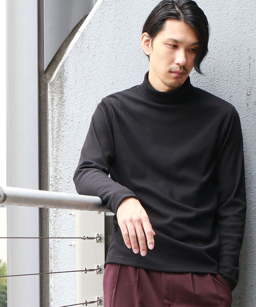 Confirm(コンファーム)の「Confirm / コンファーム 長袖テレコタートルネックTシャツ(Tシャツ/カットソー・メンズ・ホワイト/ブラック/ネイビー/グレー・M/L/XL)」の3枚目の写真