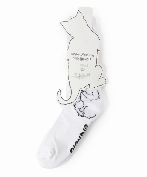 RIPNDIP(リップンディップ)の「RIPNDIP /リップンディップン : Lord Nermal Socks(ソックス/靴下・メンズ・ホワイト・FREE)」の2枚目の写真