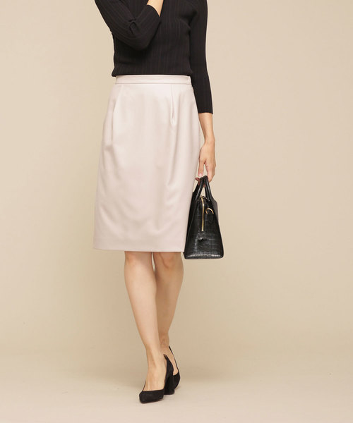 NANO universe（ナノユニバース）の「FO ドビータックコクーンスカート（スカート・レディース・ネイビー/アイボリー/ピンクベージュ・38/36）」の3枚目の写真