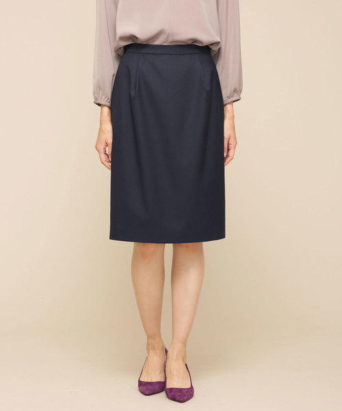 NANO universe（ナノユニバース）の「FO ドビータックコクーンスカート（スカート・レディース・ネイビー/アイボリー/ピンクベージュ・38/36）」の12枚目の写真