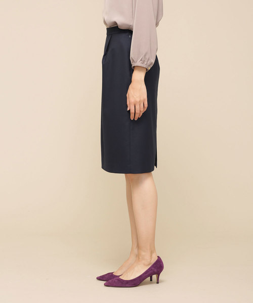 NANO universe（ナノユニバース）の「FO ドビータックコクーンスカート（スカート・レディース・ネイビー/アイボリー/ピンクベージュ・38/36）」の13枚目の写真