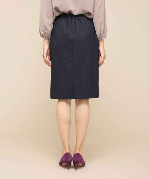 NANO universe（ナノユニバース）の「FO ドビータックコクーンスカート（スカート・レディース・ネイビー/アイボリー/ピンクベージュ・38/36）」の14枚目の写真