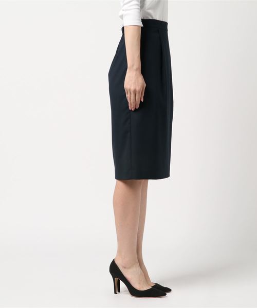 NANO universe（ナノユニバース）の「FO ドビータックコクーンスカート（スカート・レディース・ネイビー/アイボリー/ピンクベージュ・38/36）」の4枚目の写真