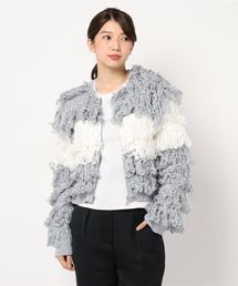 ループフリンジニットカーディガン