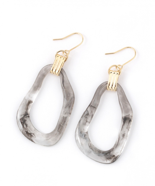 niko and...(ニコアンド)の「ニュアンスマーブルフックピアス(ピアス(両耳用)・レディース・ブラック/ブラウン・0)」の2枚目の写真