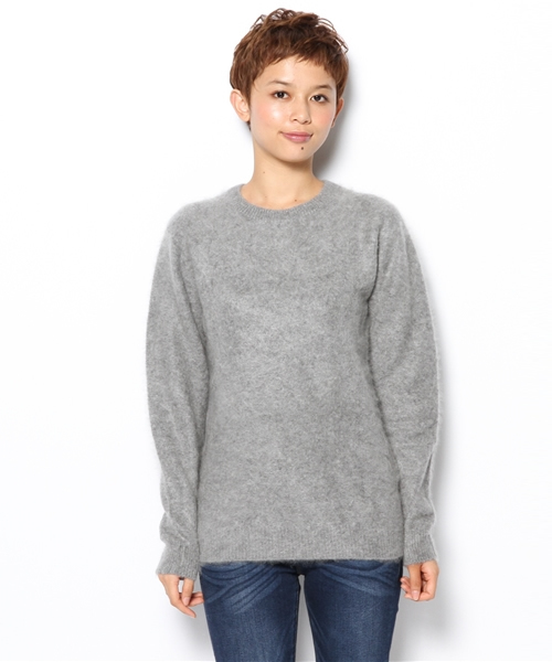 BEAUTY&YOUTH UNITED ARROWS（ビューティーアンドユースユナイテッドアローズ）の「BYTU ファーカシミヤ二ットプルオーバー ◆（ニット/セーター・レディース・グレー/レッド/ロイヤルブルー・フリー）」の4枚目の写真