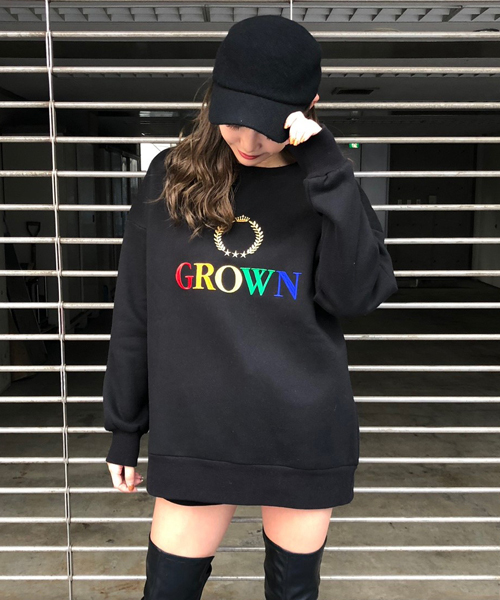 ENVYM(アンビー)の「GROWN PO(スウェット・レディース・ブラック/ホワイト/レッド/イエロー・FREE)」の1枚目の写真