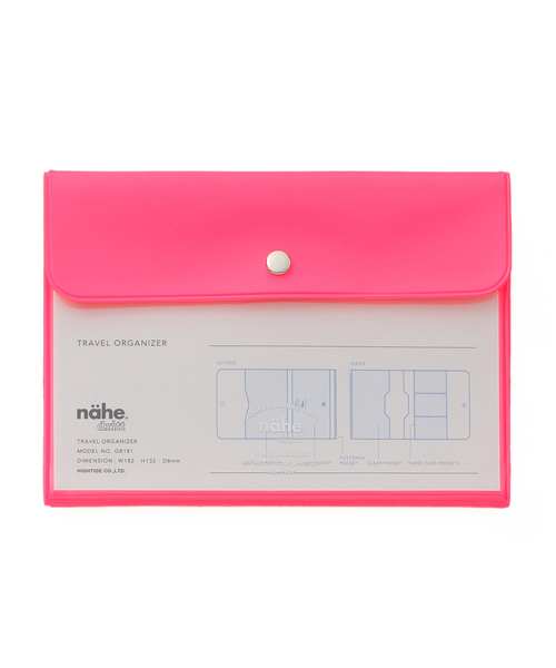 Nahe(ネーエ)の「nahe ネーエ トラベルオーガナイザー ネオン パスポート 三つ折り クリア ケース A6(パスポートケース・レディース・ピンク/イエロー/オレンジ/ブルー/ライトグリーン・FREE)」の8枚目の写真