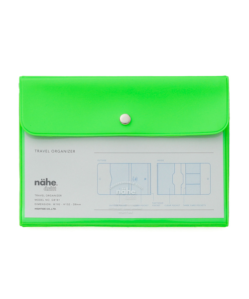 Nahe(ネーエ)の「nahe ネーエ トラベルオーガナイザー ネオン パスポート 三つ折り クリア ケース A6(パスポートケース・レディース・ピンク/イエロー/オレンジ/ブルー/ライトグリーン・FREE)」の13枚目の写真
