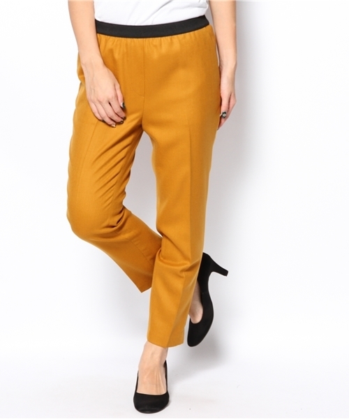 SHIPS for women（シップスフォーウィメン）の「ウール ソリッド 9/L ゴムパンツ（スラックス・レディース・ライトホワイト/ブラック/クリーム・36/38）」の3枚目の写真