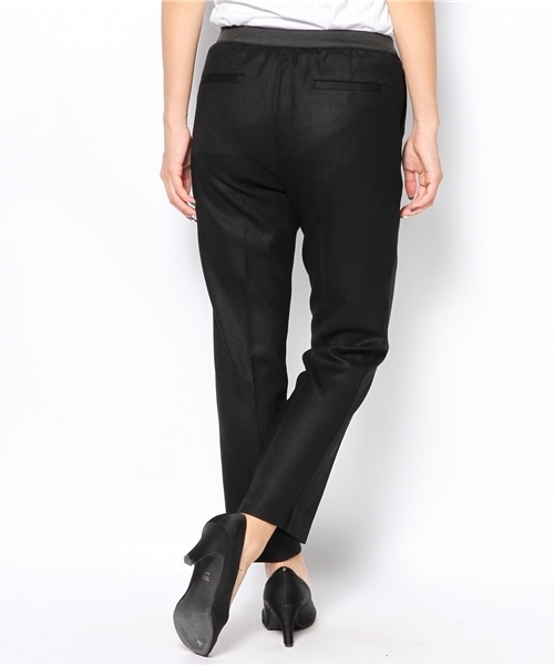 SHIPS for women（シップスフォーウィメン）の「ウール ソリッド 9/L ゴムパンツ（スラックス・レディース・ライトホワイト/ブラック/クリーム・36/38）」の5枚目の写真