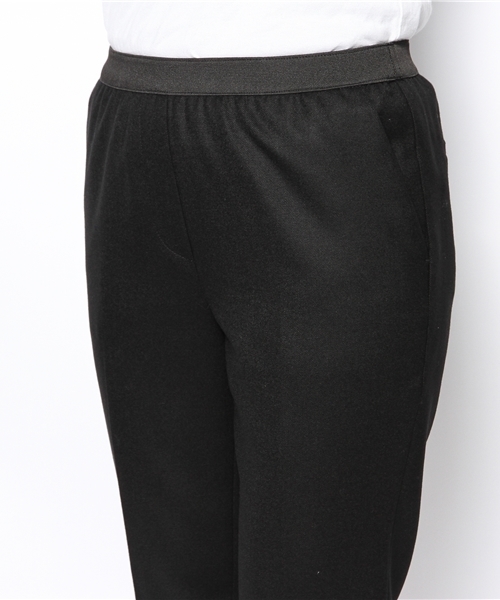 SHIPS for women（シップスフォーウィメン）の「ウール ソリッド 9/L ゴムパンツ（スラックス・レディース・ライトホワイト/ブラック/クリーム・36/38）」の6枚目の写真