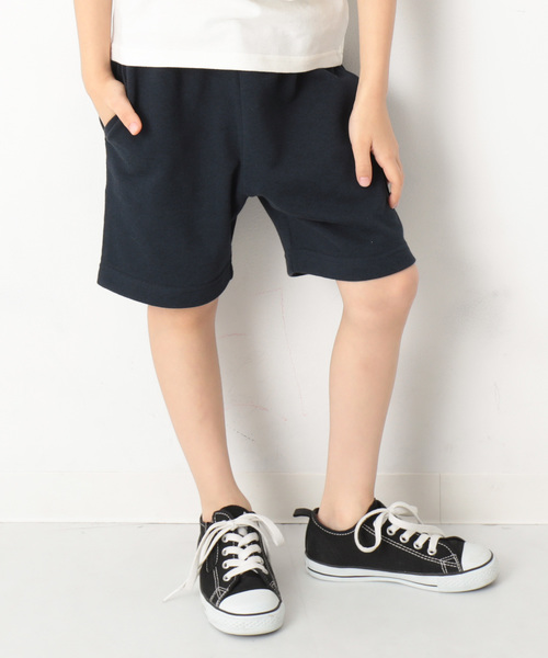 devirock(デビロック)の「裏毛スウェットハーフパンツ(その他パンツ・キッズ・ブルー系その他/カーキ/パープル系その他/スモークピンク/ブラック/杢グレー/ネイビー・100cm/110cm/120cm/130cm/150cm/160cm/140cm)」の5枚目の写真