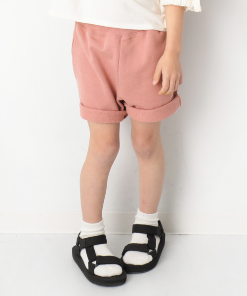 devirock(デビロック)の「裏毛スウェットハーフパンツ(その他パンツ・キッズ・ブルー系その他/カーキ/パープル系その他/スモークピンク/ブラック/杢グレー/ネイビー・100cm/110cm/120cm/130cm/150cm/160cm/140cm)」の1枚目の写真