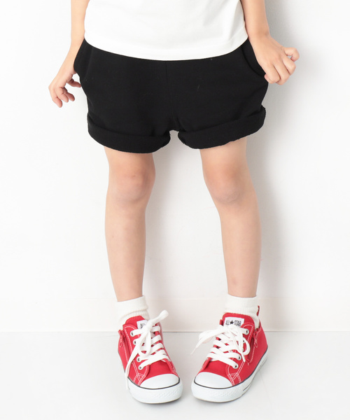 devirock(デビロック)の「裏毛スウェットハーフパンツ(その他パンツ・キッズ・ブルー系その他/カーキ/パープル系その他/スモークピンク/ブラック/杢グレー/ネイビー・100cm/110cm/120cm/130cm/150cm/160cm/140cm)」の2枚目の写真