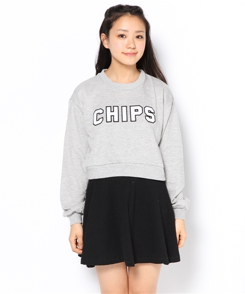 WEGO（ウィゴー）の「WEGO/ワッペンスウェット（スウェット・レディース・オフホワイト/杢グレー/サックスブルー/ライトパープル・FREE）」の6枚目の写真