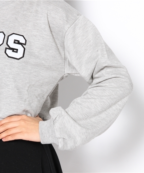 WEGO（ウィゴー）の「WEGO/ワッペンスウェット（スウェット・レディース・オフホワイト/杢グレー/サックスブルー/ライトパープル・FREE）」の10枚目の写真