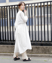 LOWRYS FARM | ボイルロングマエアキワンピース　830025(ワンピース)