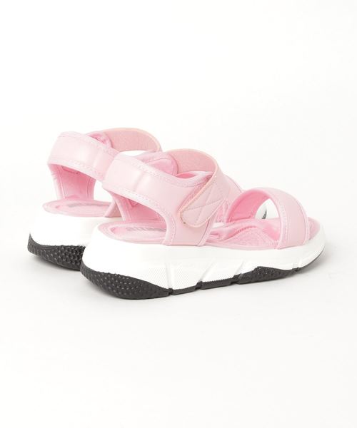 attagirl（アタガール）の「厚底 ソール アンクルベルト スポーツ サンダル（サンダル・レディース・ホワイト/ピンク/ブラック・L/M/LL/S）」の4枚目の写真
