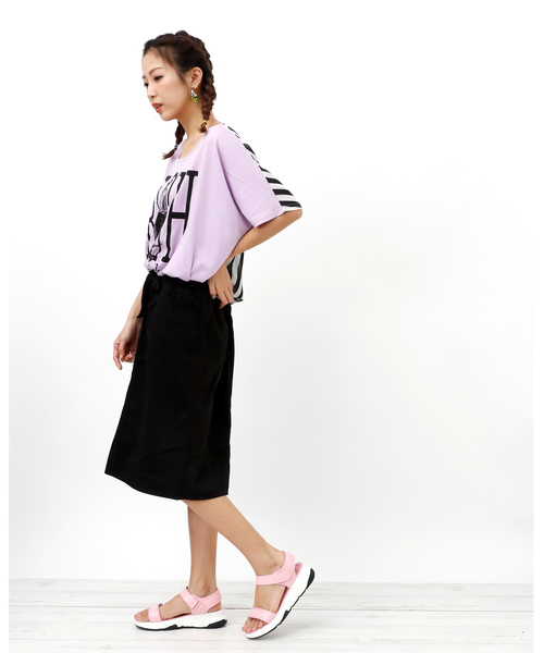 attagirl（アタガール）の「厚底 ソール アンクルベルト スポーツ サンダル（サンダル・レディース・ホワイト/ピンク/ブラック・L/M/LL/S）」の6枚目の写真