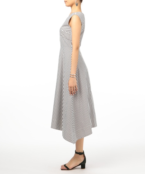 ESTNATION（エストネーション）の「ESTNATION / カメリアストライプノースリーブワンピース（ワンピース・レディース・ブラウン系その他・36/38）」の6枚目の写真