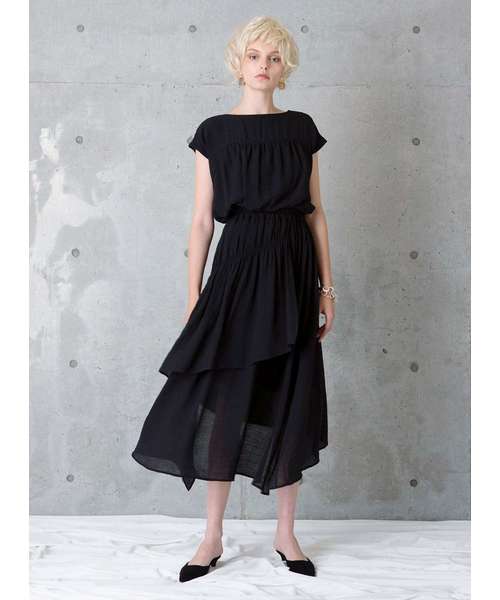 セール ギャザーカーテンドレス ワンピース Mieli Invariant ミエリインヴァリアント のファッション通販 Zozotown