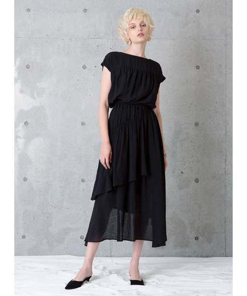 セール ギャザーカーテンドレス ワンピース Mieli Invariant ミエリインヴァリアント のファッション通販 Zozotown