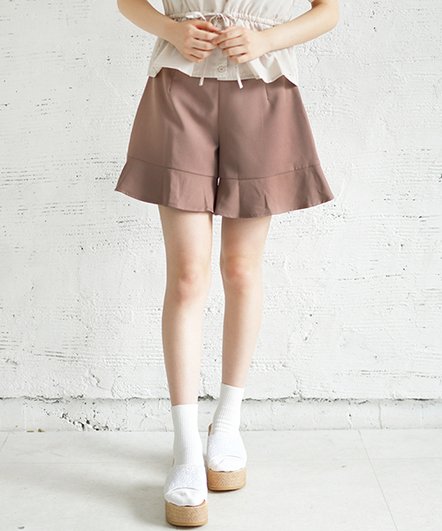 PairPair（ペアペア）の「チェック＆無地フリルショートパンツ（その他パンツ・レディース・ブラック/その他/モカ/ブラウン系その他・FREE）」の17枚目の写真