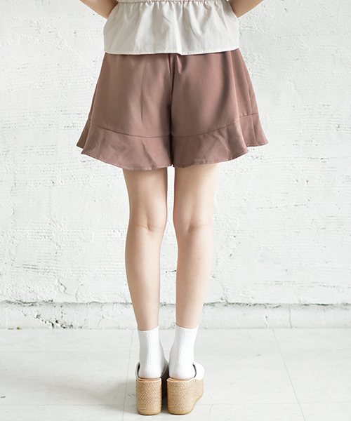 PairPair（ペアペア）の「チェック＆無地フリルショートパンツ（その他パンツ・レディース・ブラック/その他/モカ/ブラウン系その他・FREE）」の19枚目の写真