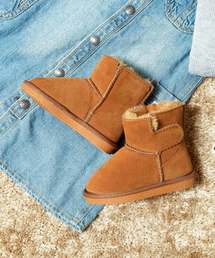 mooimooi（モーイモーイ）の「折り返し2Way仕様 キッズ ムートンブーツ（ブーツ・キッズ）」