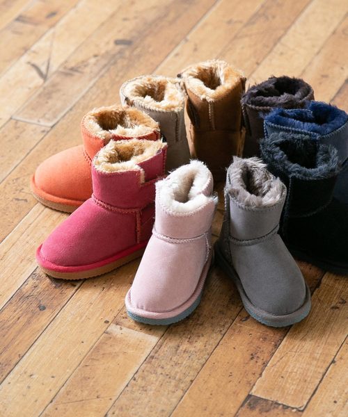 mooimooi(モーイモーイ)の「折り返し2Way仕様 キッズ ムートンブーツ(ブーツ・キッズ・チャコールグレー/ブラック/ダークブラウン/ベージュ/ネイビー/ピンク/キャメル/スモークピンク/オレンジ・15.0cm/13.0cm/14.0cm)」の13枚目の写真