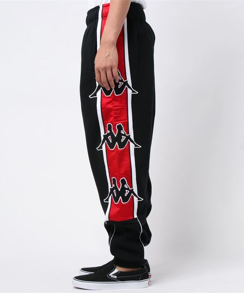 Kappa(カッパ)の「Kappa(カッパ)BANDA OMINI ロゴデザインサイドラインパンツ(スウェットパンツ・メンズ・ブラック/レッド/ピンク・L/XL/M)」の4枚目の写真
