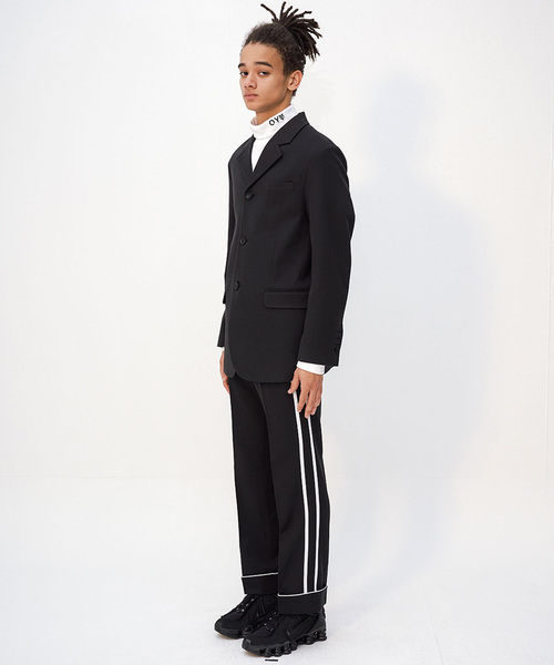 OY(オーワイ)の「テープスラックスパンツ(スラックス・メンズ・ブラック/グレー・S/M)」の18枚目の写真