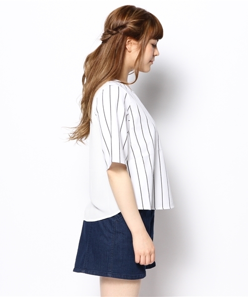 WHO'S WHO gallery（フーズフーギャラリー）の「ストライププルオーバー（シャツ/ブラウス・レディース・グレー/ホワイト・FREE）」の8枚目の写真