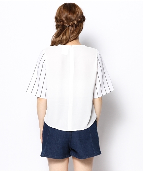 WHO'S WHO gallery（フーズフーギャラリー）の「ストライププルオーバー（シャツ/ブラウス・レディース・グレー/ホワイト・FREE）」の9枚目の写真