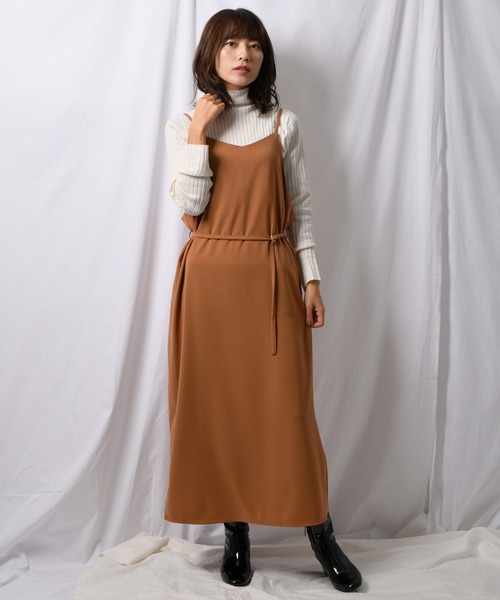 Ambre Neige(アンブルネージュ)の「キャミワンピース【WEB/EC限定商品】(ワンピース・レディース・ブラック/ベージュ・FREE)」の6枚目の写真